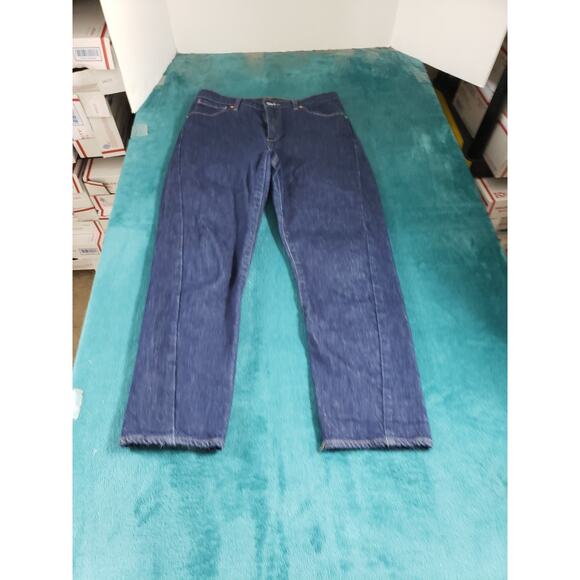 Levis Jeans Size 25 Womens Blue Stretch Denim Pants Ladies Mid Rise Ankle - Picture 1 of 15